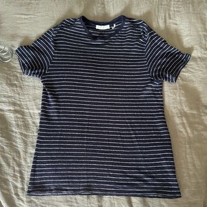 Sandro - Striped T Shirt - Size Small - 100% Linen - Excellent Condition